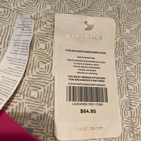 COPY - Fabletics hot pink workout pants med NWT - Picture 7 of 8